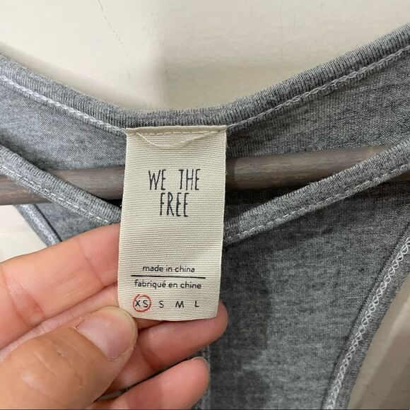 Free People OB590450 Amelia Y-Strap Sleeveless Tank Top in Grey - Picture 7 of 9